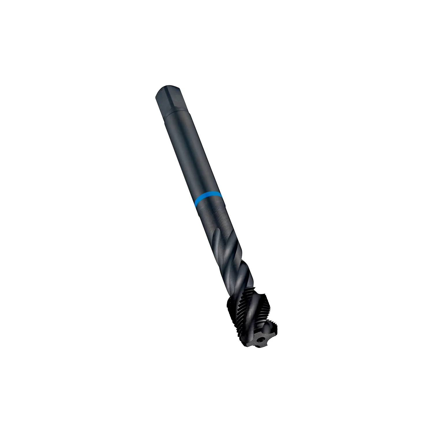 E383 HSS-E PM MF Machinetap, spiraalgroeven 40°, Blue Shark