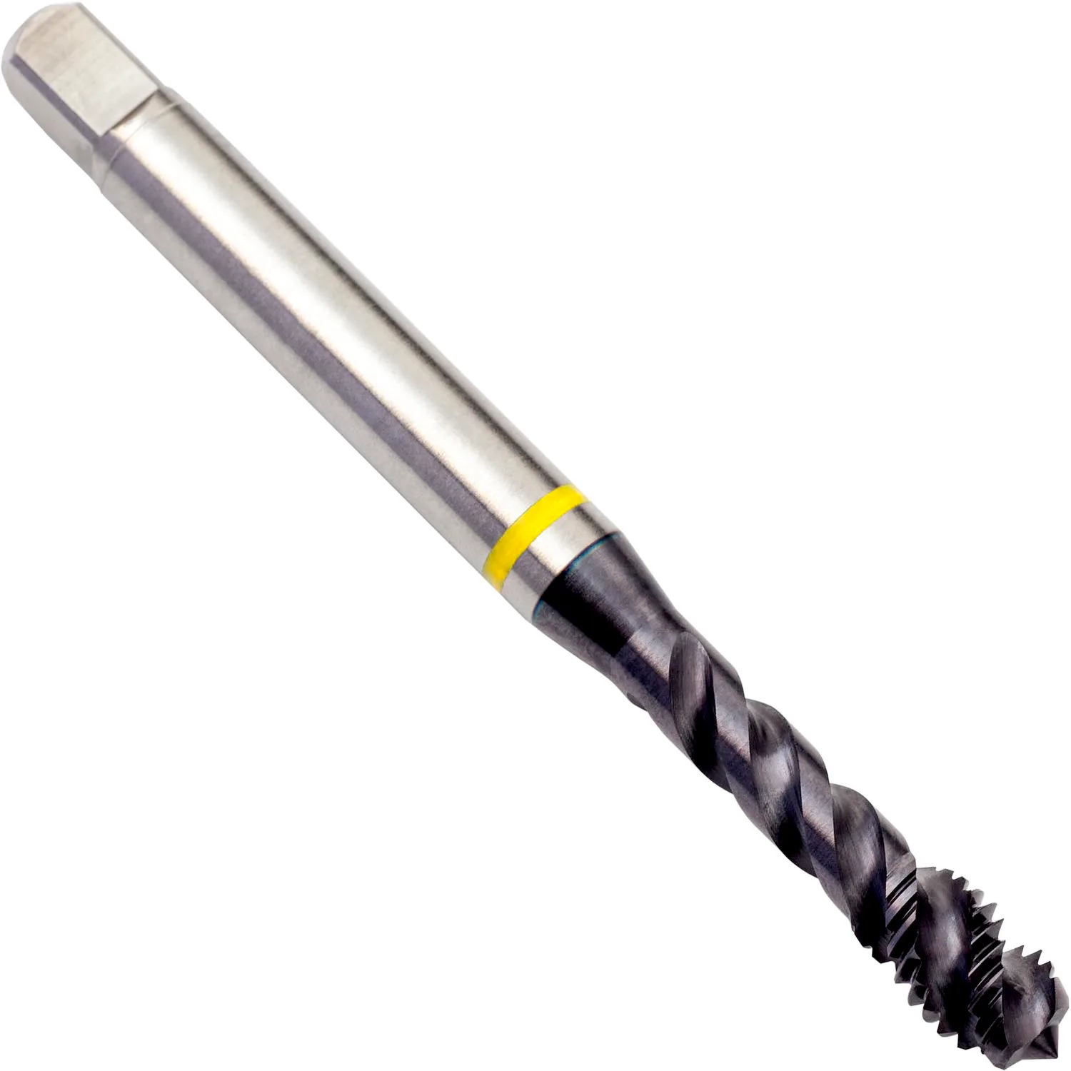 [E412M3] E412 HSS-E PM M Machinetap, spiraalgroeven 48°, Geelring Shark, achter geslepen (3)