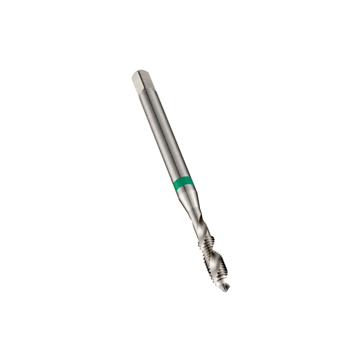 [E473M3] E473 HSS-E PM M Machinetap, spiraalgroeven 35º, Groenring Shark (3)