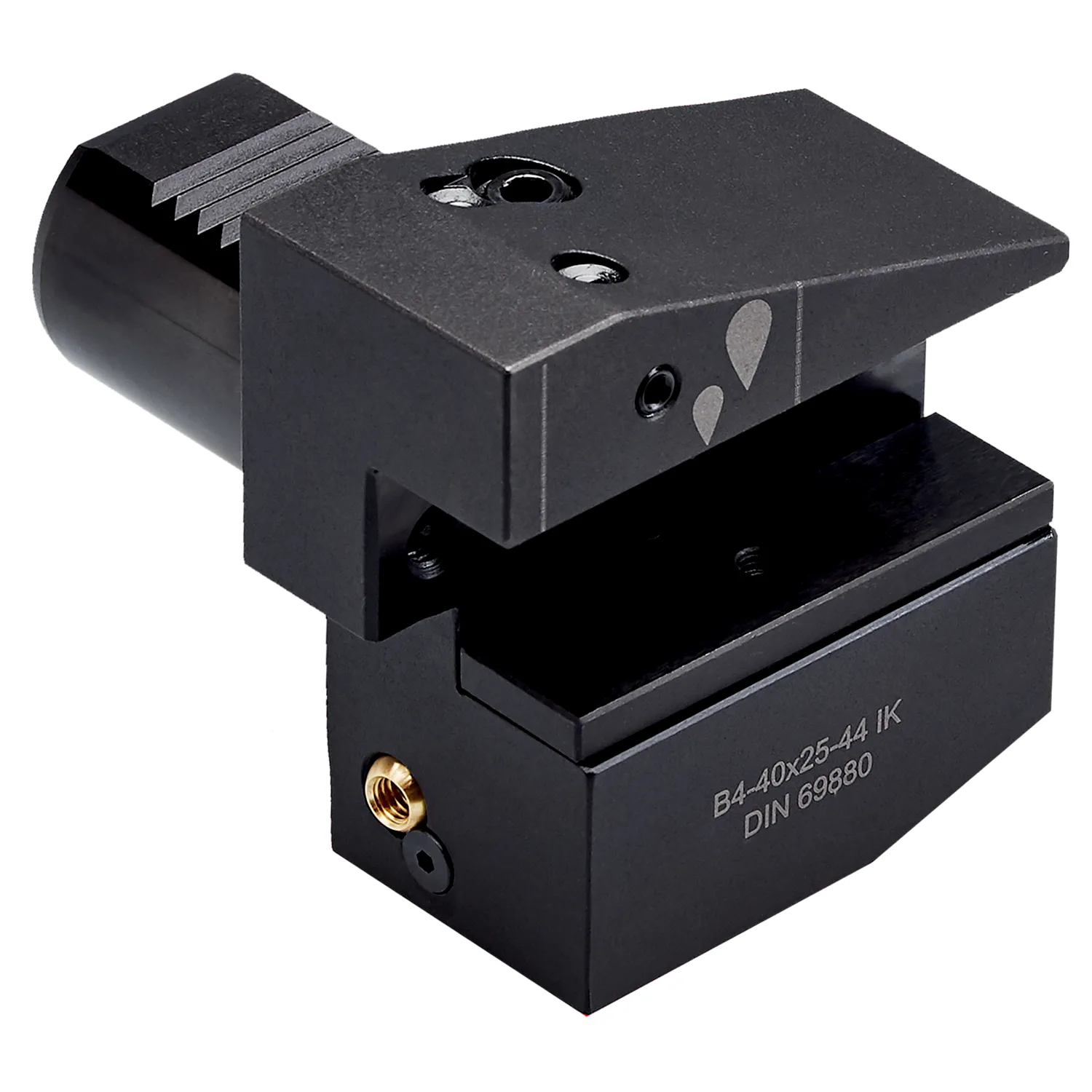 [VDI.30-B4.20.40.C] VDI-B4-C Supports axiaux de type B4 Tête en bas - Gauche - Court avec arrosage interne (4.20.40.C)