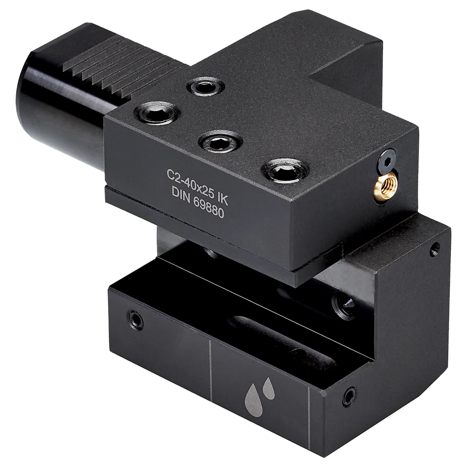 [VDI.30-C2.20.40.C] VDI-C2-C Supports axiaux de type C2 - Gauche avec arrosage interne (2.20.40.C)